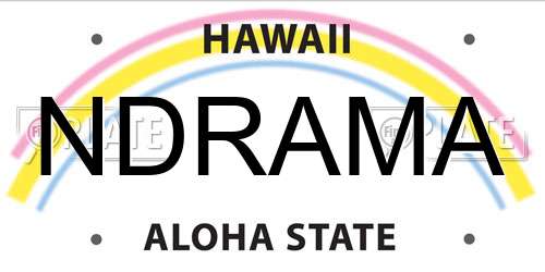 NDRAMA Hawaii License Plate