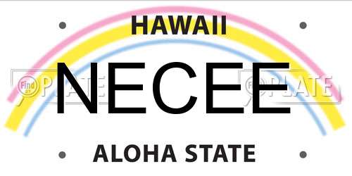NECEE Hawaii License Plate