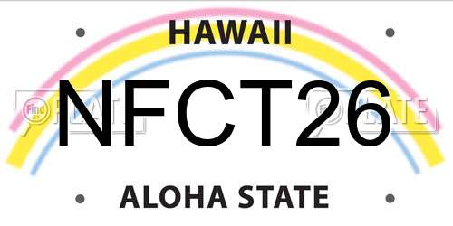NFCT26 Hawaii License Plate