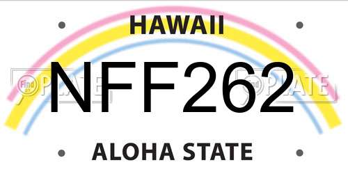 NFF262 Hawaii License Plate