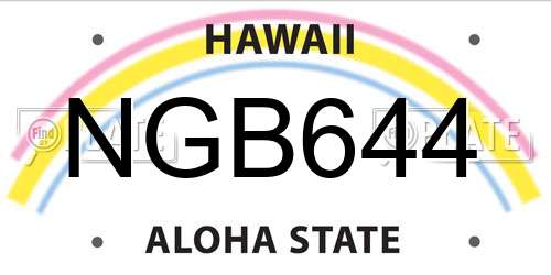 NGB644 Hawaii License Plate