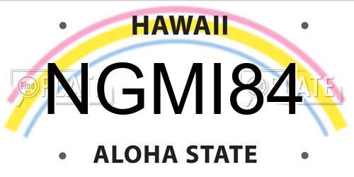 NGMI84 Hawaii License Plate
