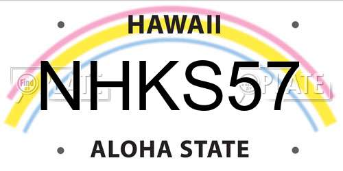 NHKS57 Hawaii License Plate