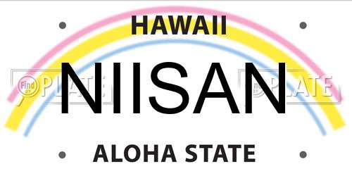 NIISAN Hawaii License Plate