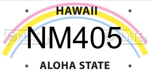 NM405 Hawaii License Plate