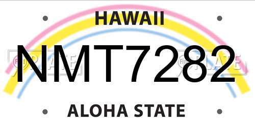 NMT7282 Hawaii License Plate