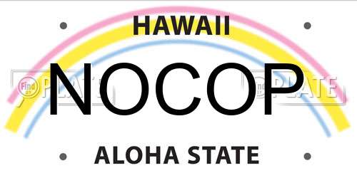 NOCOP Hawaii License Plate