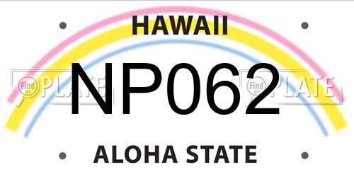 NP062 Hawaii License Plate