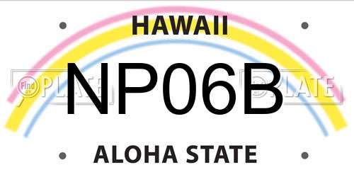 NP06B Hawaii License Plate