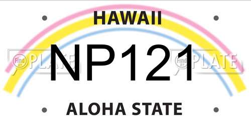 NP121 Hawaii License Plate