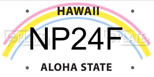 NP24F Hawaii License Plate