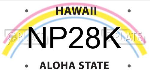 NP28K Hawaii License Plate
