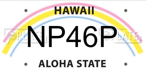 NP46P Hawaii License Plate