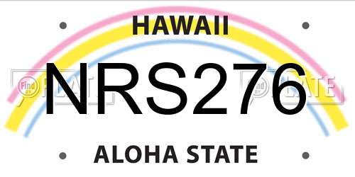 NRS276 Hawaii License Plate