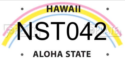 NST042 Hawaii License Plate
