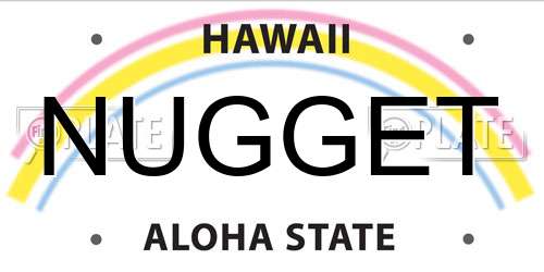 NUGGET Hawaii License Plate