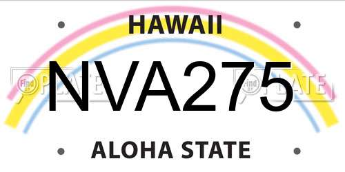 NVA275 Hawaii License Plate