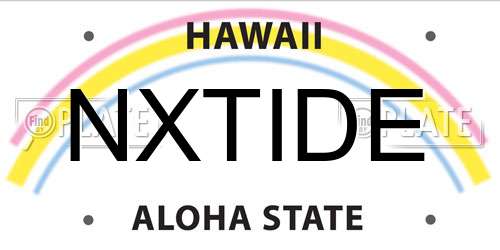 NXTIDE Hawaii License Plate
