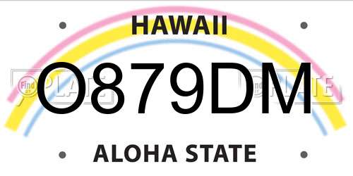 O879DM Hawaii License Plate