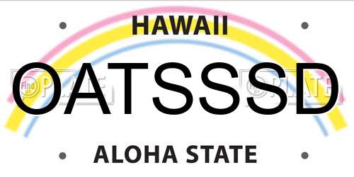 OATSSSD Hawaii License Plate