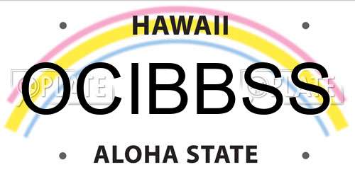 OCIBBSS Hawaii License Plate
