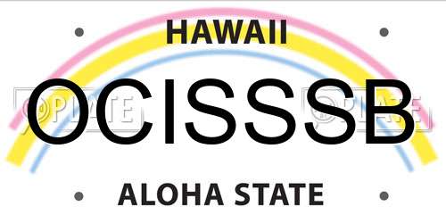 OCISSSB Hawaii License Plate