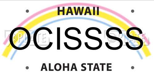 OCISSSS Hawaii License Plate