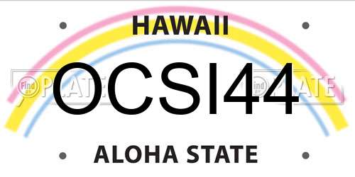 OCSI44 Hawaii License Plate