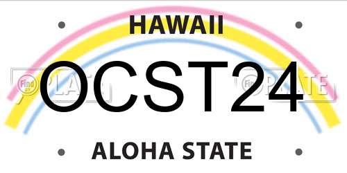 OCST24 Hawaii License Plate