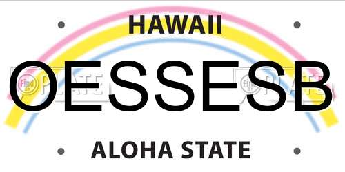 OESSESB Hawaii License Plate