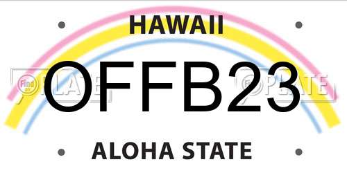 OFFB23 Hawaii License Plate