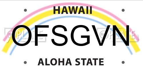 OFSGVN Hawaii License Plate