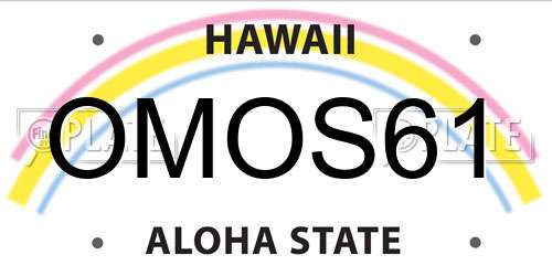 OMOS61 Hawaii License Plate