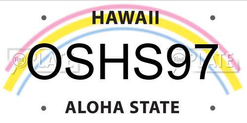OSHS97 Hawaii License Plate