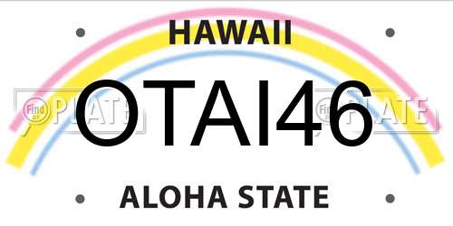 OTAI46 Hawaii License Plate