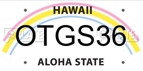 OTGS36 Hawaii License Plate