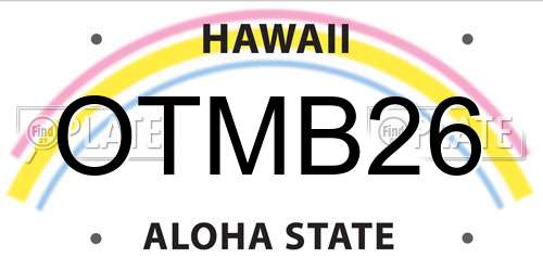 OTMB26 Hawaii License Plate