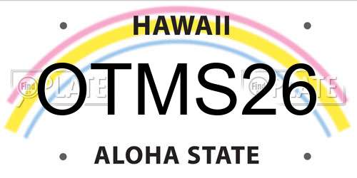 OTMS26 Hawaii License Plate