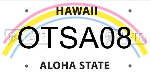 OTSA08 Hawaii License Plate