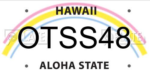 OTSS48 Hawaii License Plate