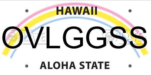 OVLGGSS Hawaii License Plate