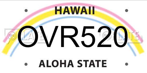 OVR520 Hawaii License Plate