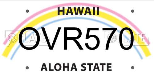 OVR570 Hawaii License Plate