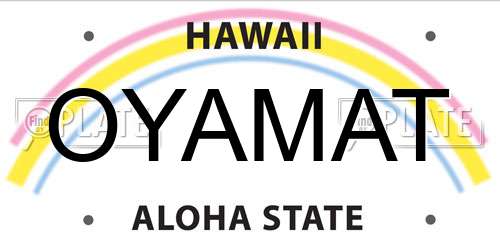 OYAMAT Hawaii License Plate