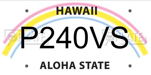 P240VS Hawaii License Plate