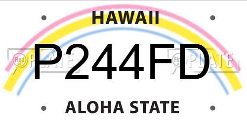 P244FD Hawaii License Plate
