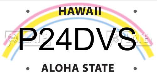 P24DVS Hawaii License Plate