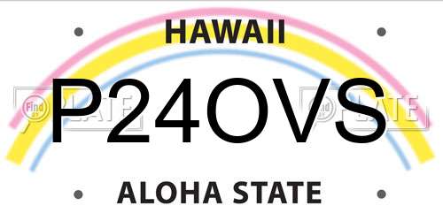 P24OVS Hawaii License Plate