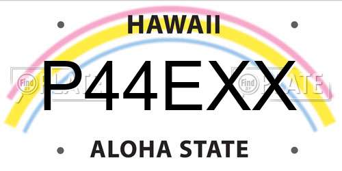 P44EXX Hawaii License Plate