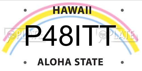 P48ITT Hawaii License Plate